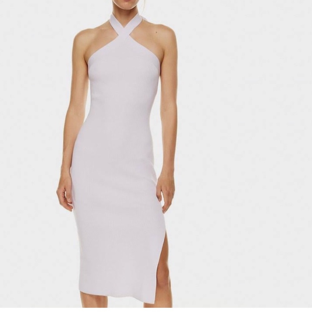 aritzia cayenne halter dress
